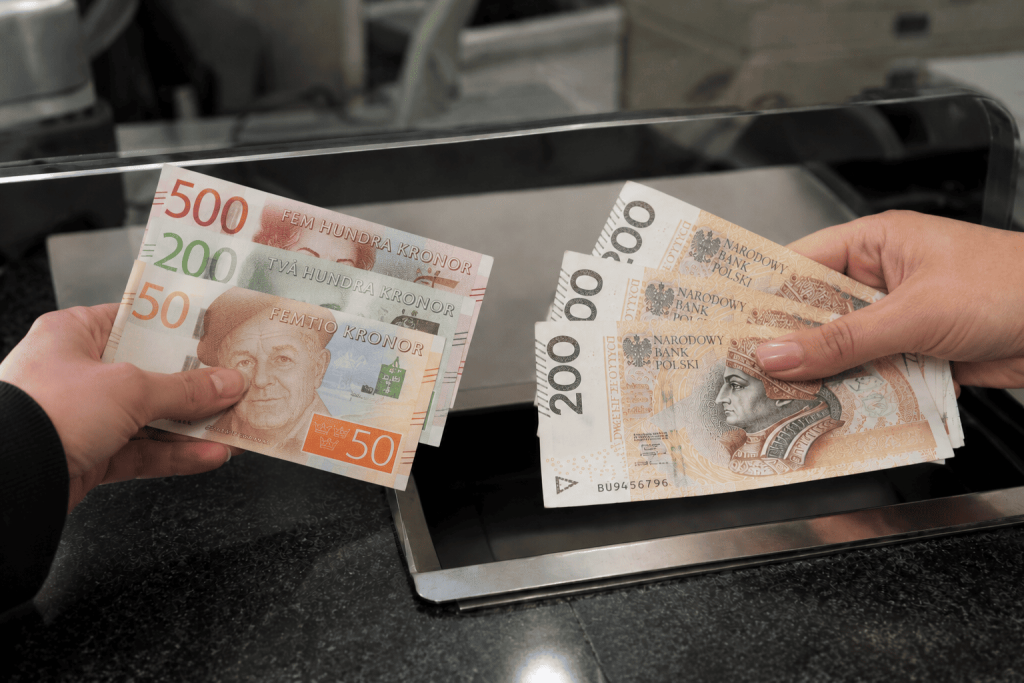 Banknoty koron szwedzkich (SEK) – wymiana walut w kantorze Argentarii w Warszawie